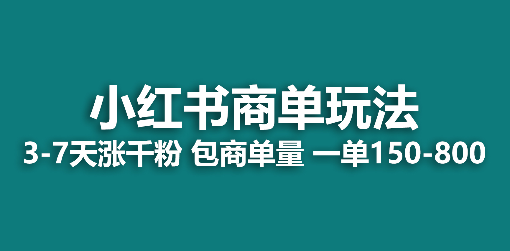 【副业项目6987期】小红书商单玩法，一周破千粉，商单接到手软，一单150-800-网创财富岛